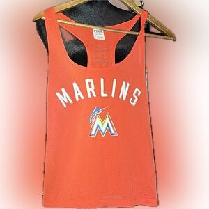 Victoria Secrets Pink Miami Marlins Bright Orange Tank Top